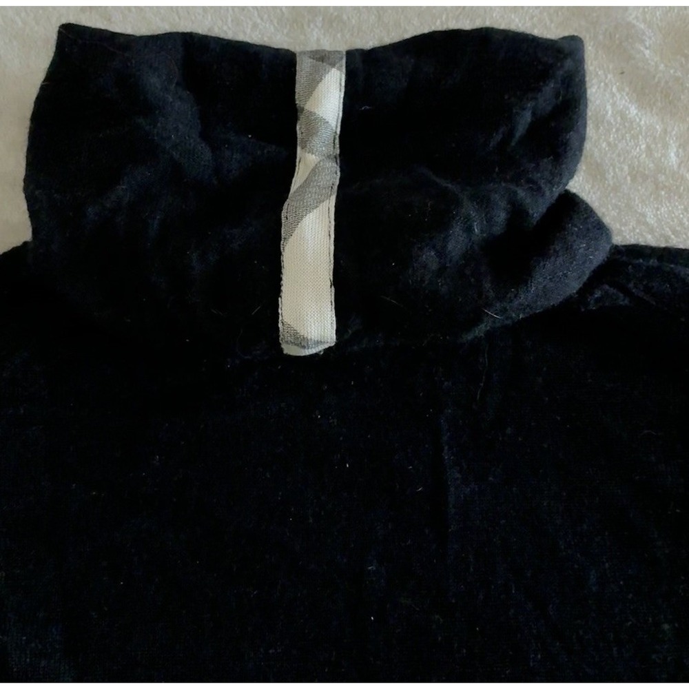 BURBERRY Turtleneck Women's S Black 100% Cashmere Belted Lightweight *flaw - Picture 8 of 14